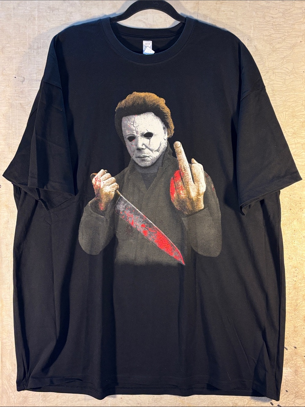 The Shape Graphic Tee with Horror Mask and Red Knife